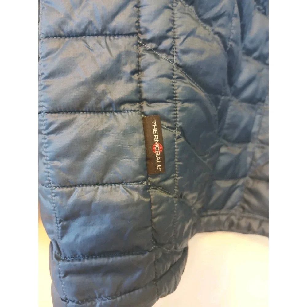 The North Face Jacket & Hoodie Sweatshirt XL Blue Puffer Quilted Lot of 2 D163